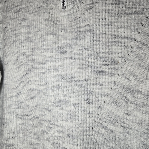 RD Style Light Gray Textured Quarter Zip Sweater Size Large - Picture 3 of 8